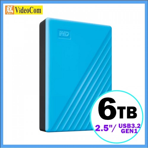 WD My Passport 6TB (藍色) WDBR9S0060BBL - 2.5" USB3.2 GEN1 可攜式外置式硬碟  803WDBR9S0060BBL-V02